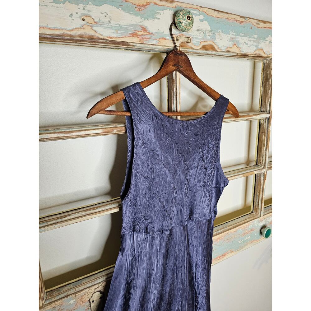 Komarov Blue Sleeveless lightweight Handkerchief Hem Ladies Dress size Small - Picture 10 of 13